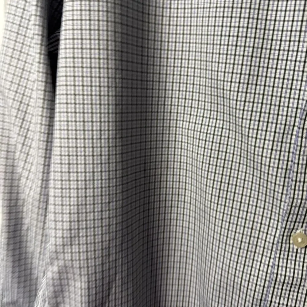 Men's J.Crew Button Up Shirt Classic 2Ply Cotton Check 16- 16.5 Large Men’s